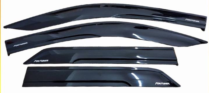 ELECTROVOX Toyota Fortuner 2016 to 2022 Window door visor black