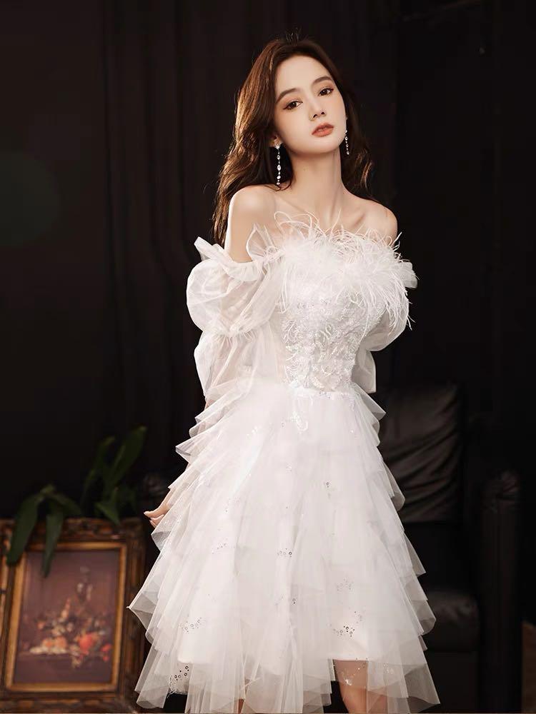 White lace evening new arrivals gown