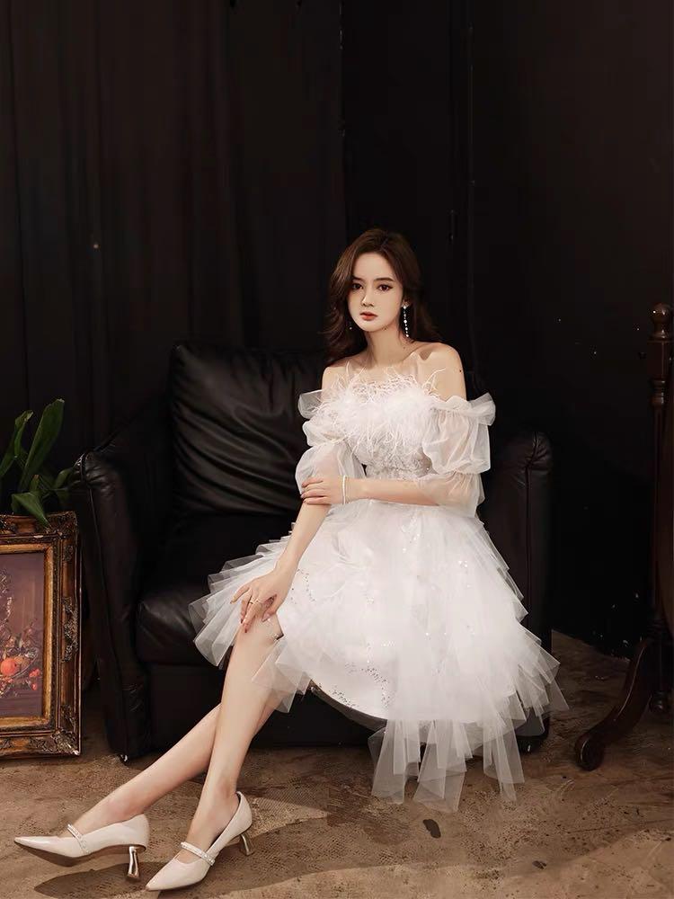 Prom Party Evening Gown white fairy dress Women s Fashion