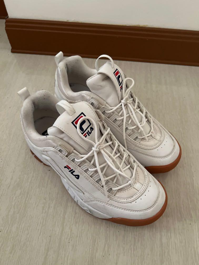 fila disruptor white gum sole