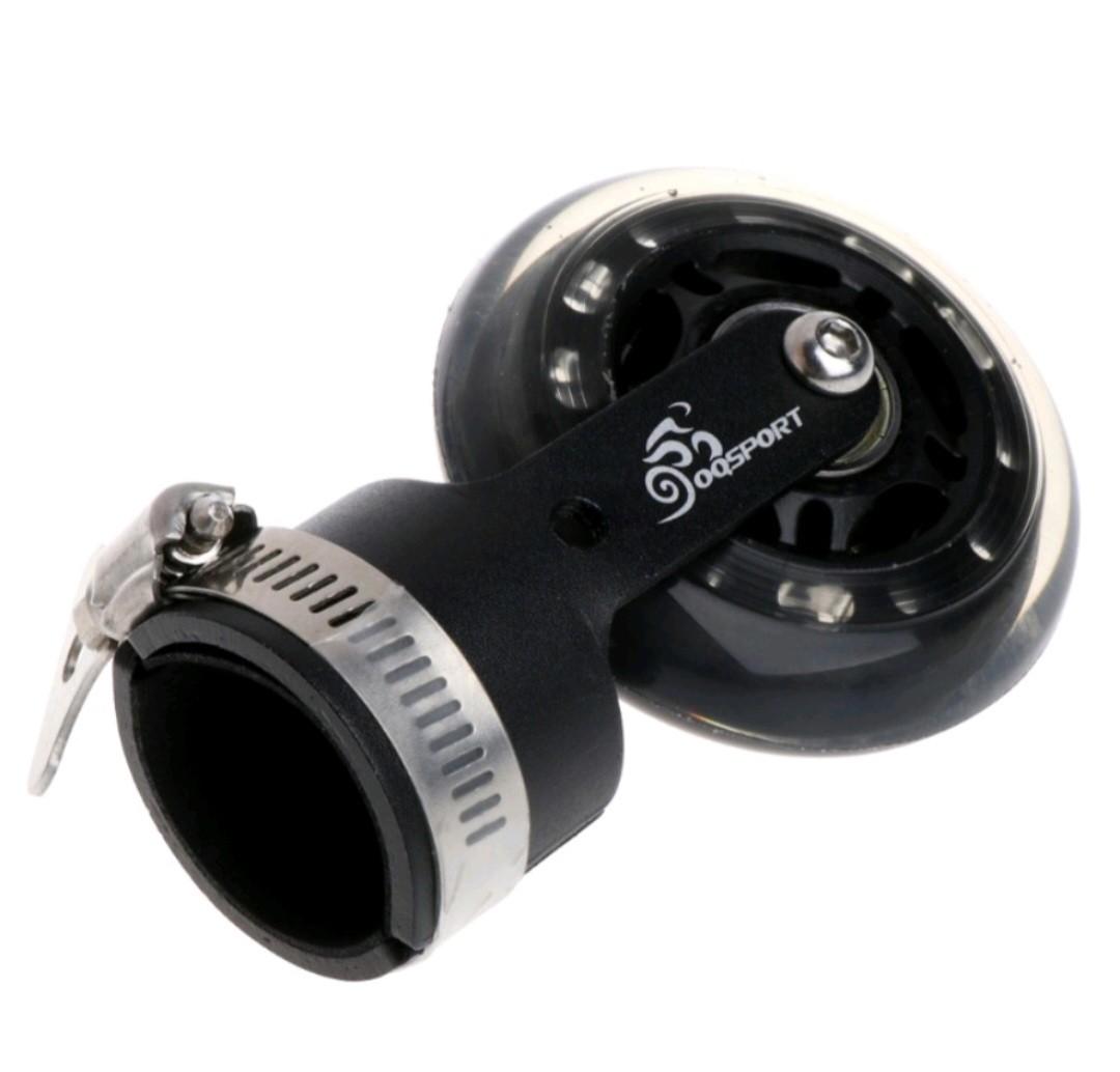 Folding bicycle auxiliary wheel easy wheel middle small trolley mid