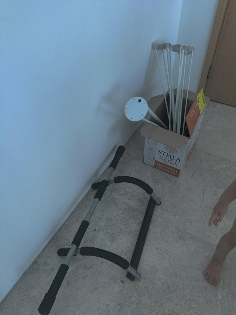 Free Ikea Rolling table Legs and pull up bar, Everything Else on Carousell