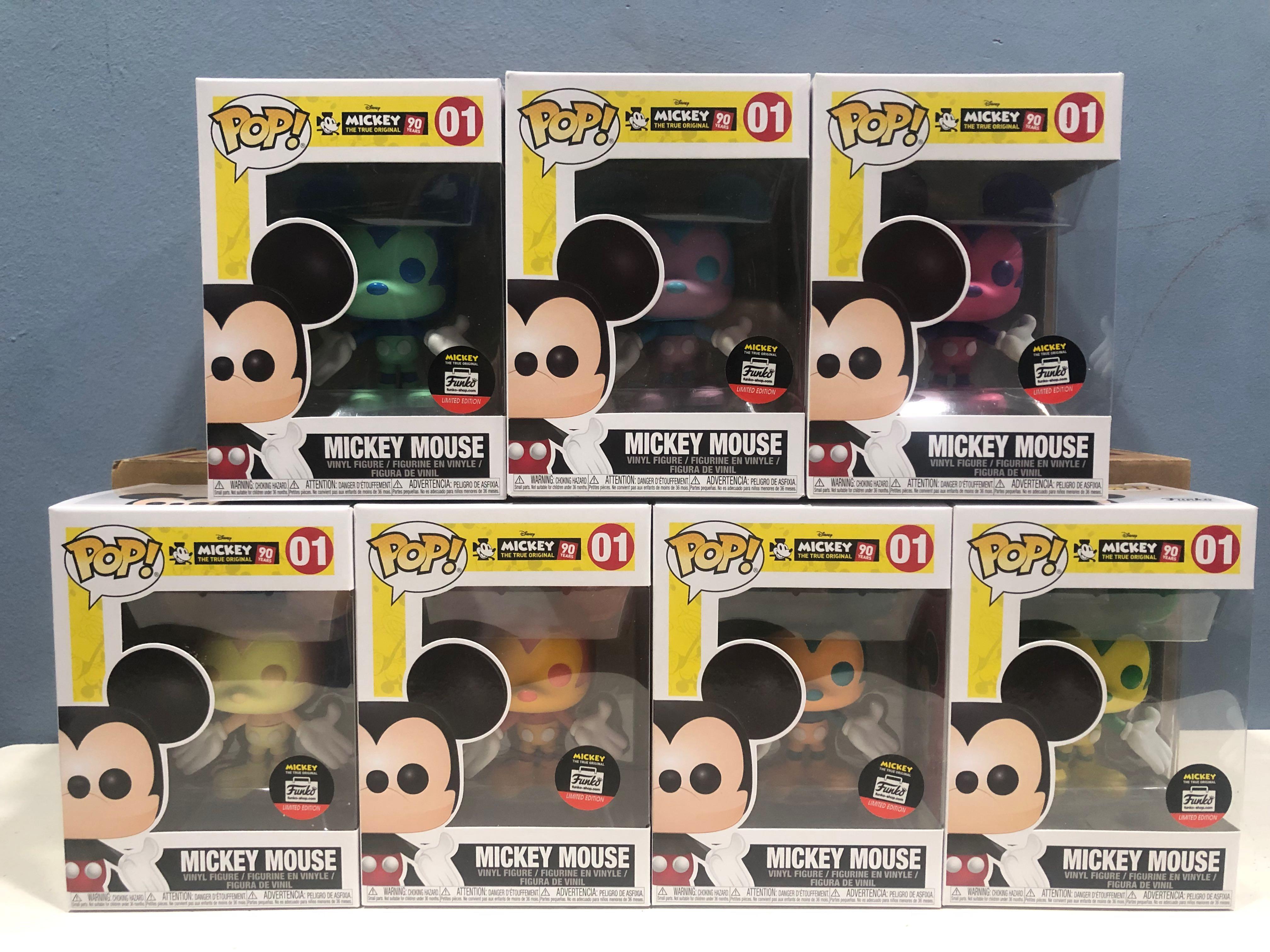 Funko POP! Mickey Mouse 90th Anniversary Colourway Set of 7 Funko Shop