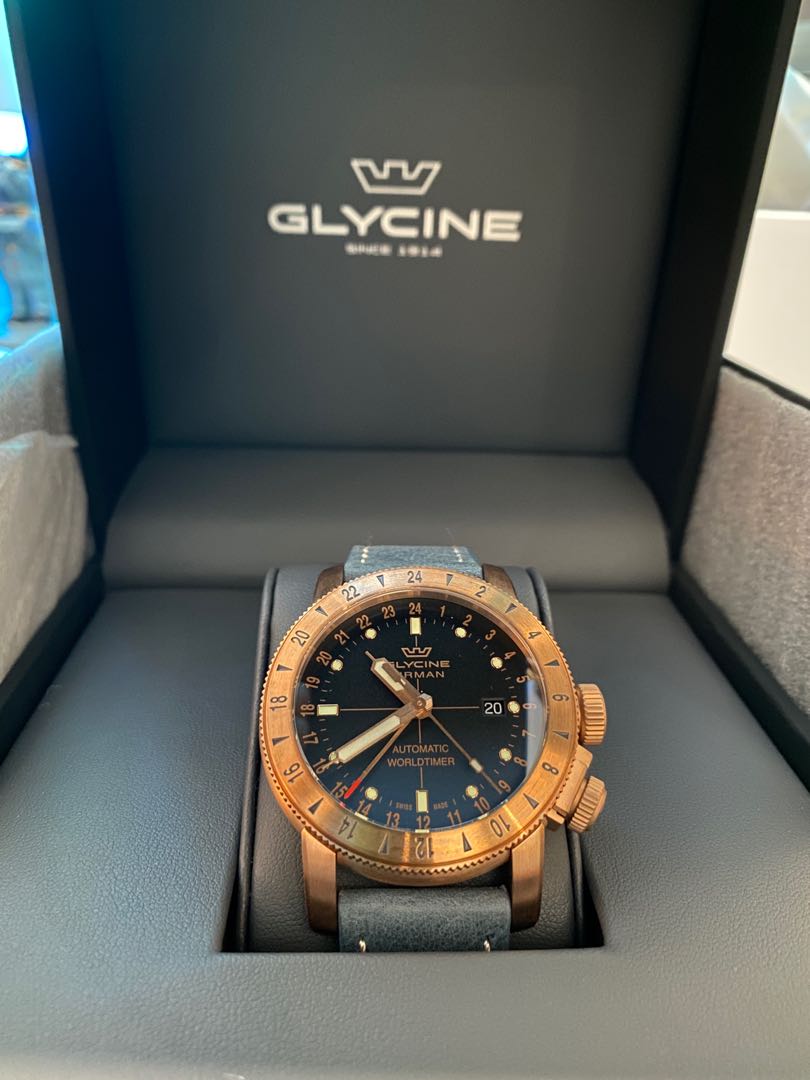 Glycine airman shop 44 bronze