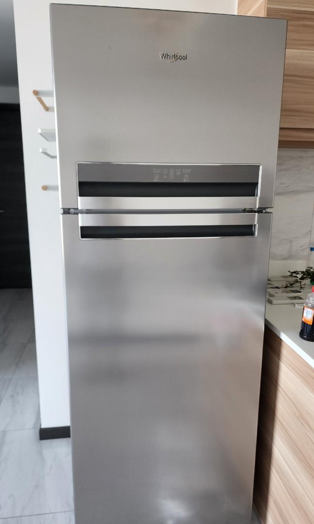 stainless whirlpool top freezer refrigerator