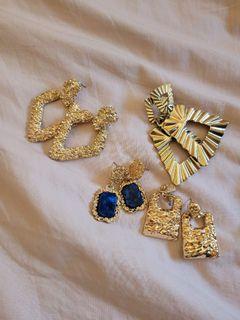 Gorgeous gold toned earrings - set or individual pieces