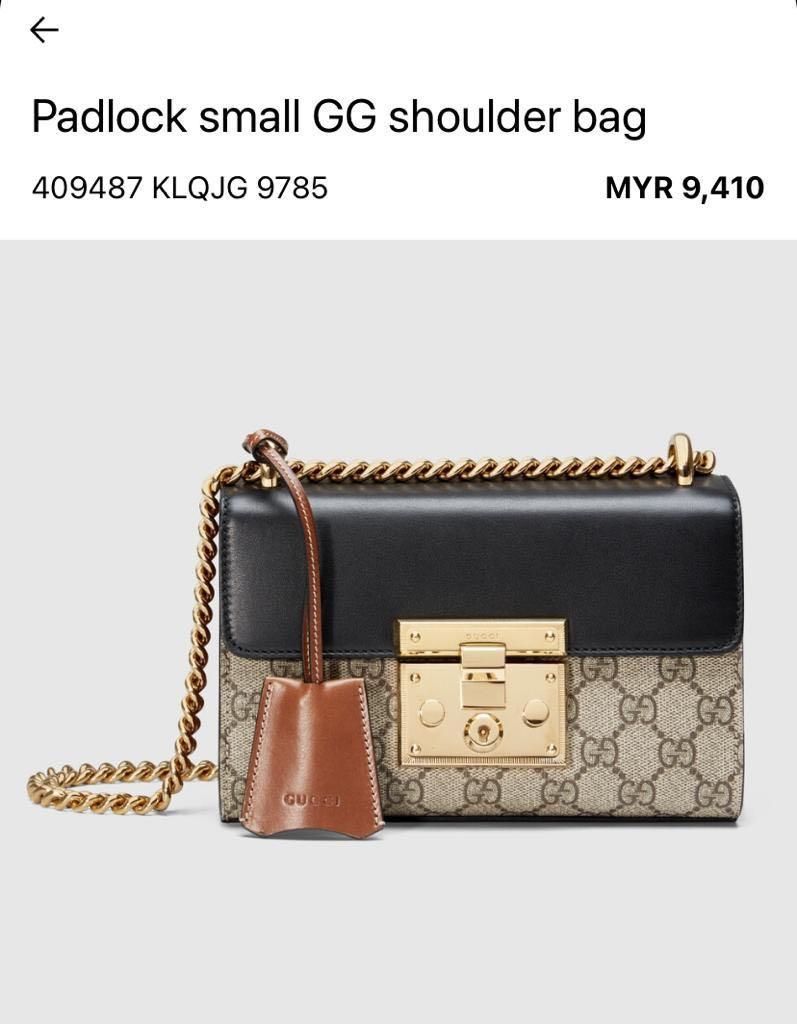 Gucci Padlock Small Shoulder Bag Luxury Bags Wallets on Carousell