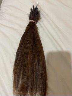 Hair extension warna coklat
