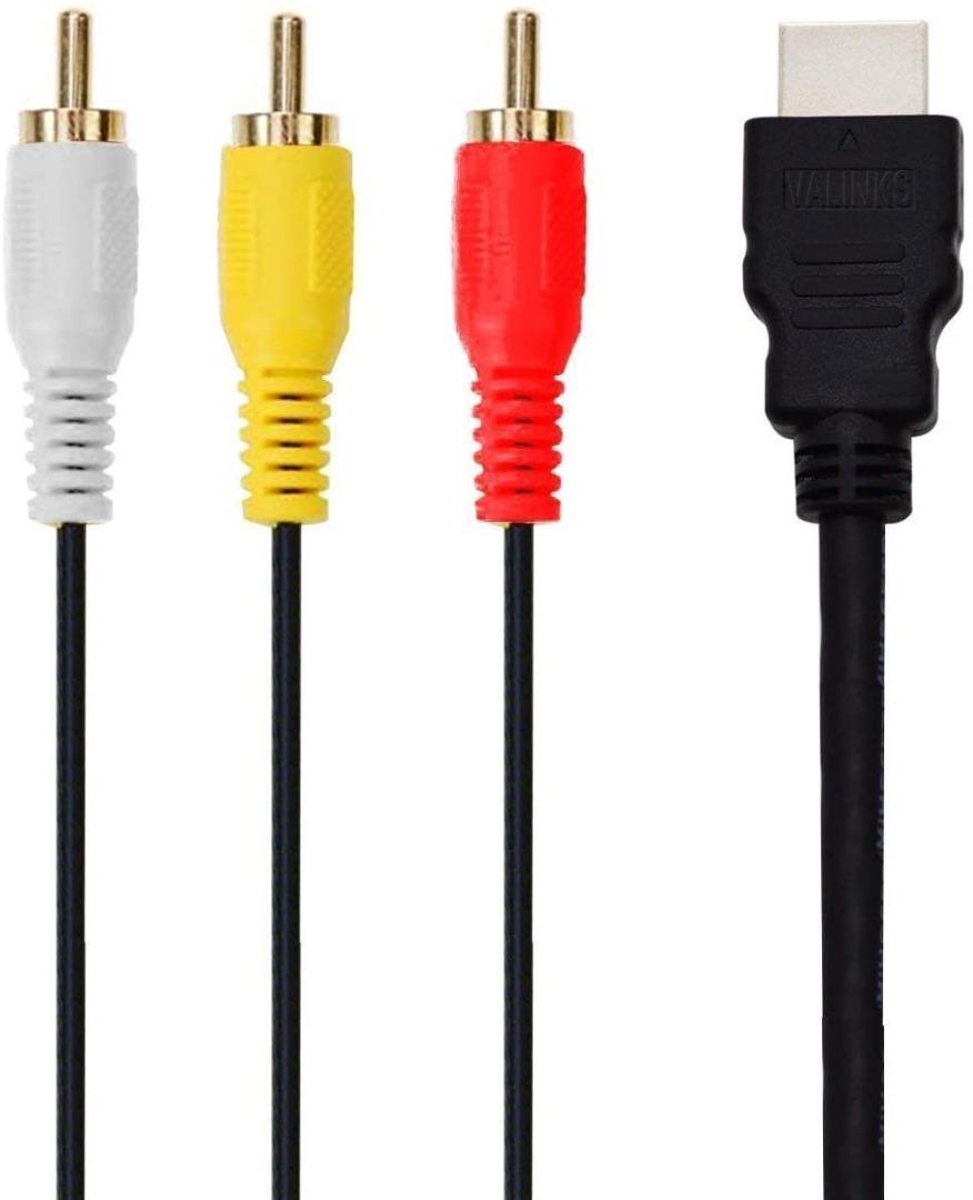 HDMI to RCA Cable, HDMI Male to 3RCA AV Composite Male M/M Connector