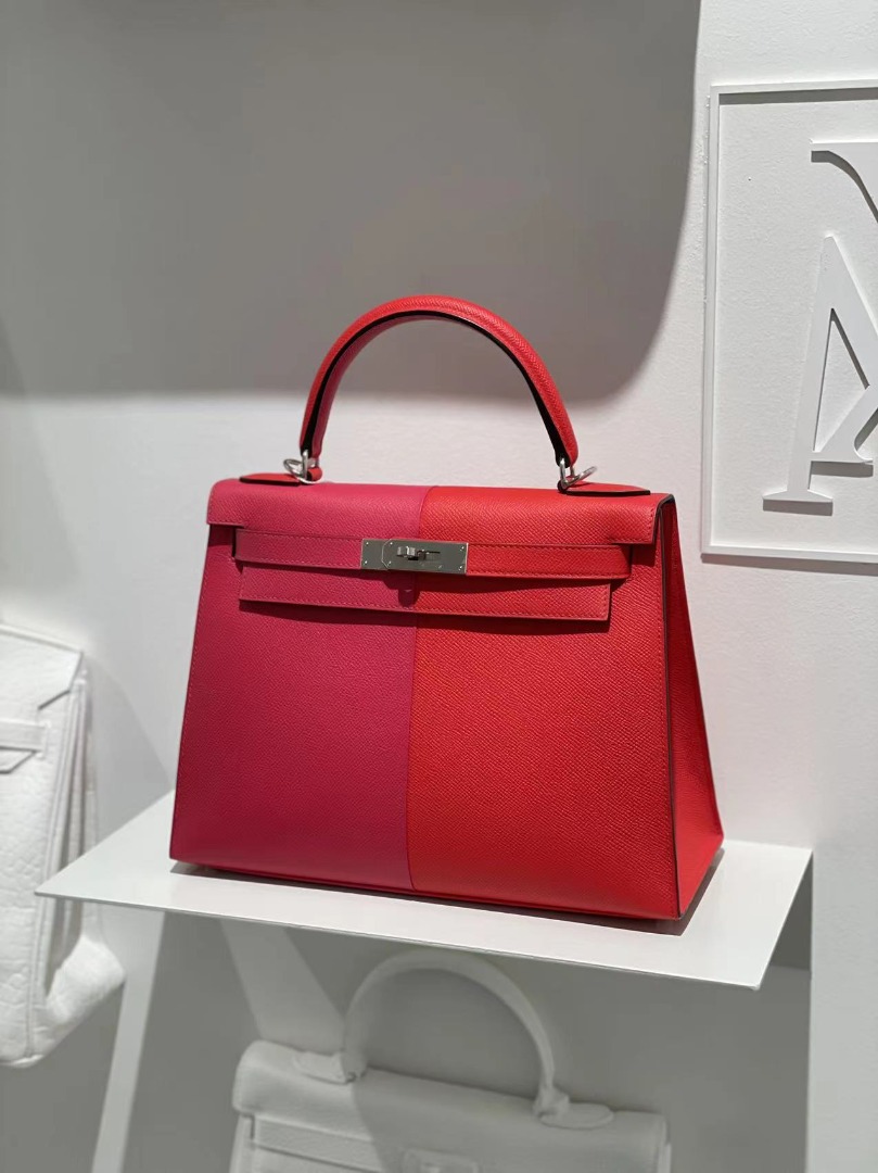 Rose Extreme, Rouge de Coeur and Bleu Zanzibar Epsom Casaque Mini Kelly  Sellier 20 II Palladium Hardware, 2021, New York Handbags & Accessories  September 2022, 2022