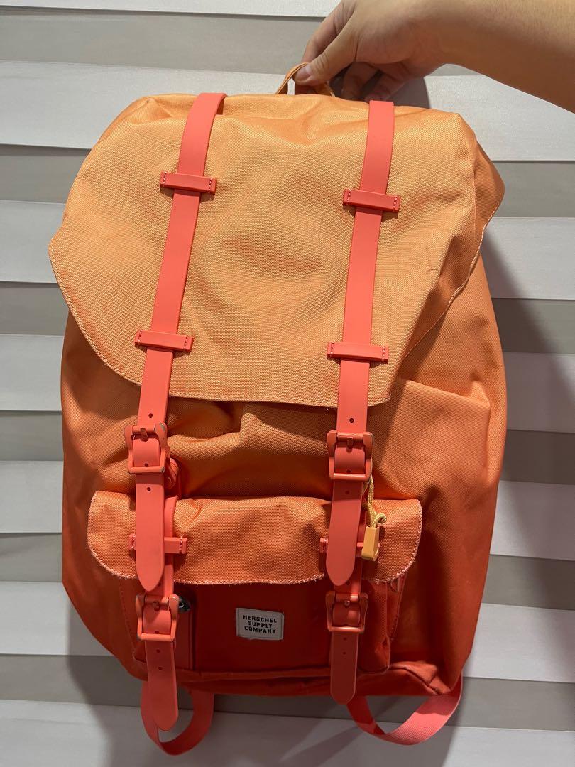 Herschel orange backpack top