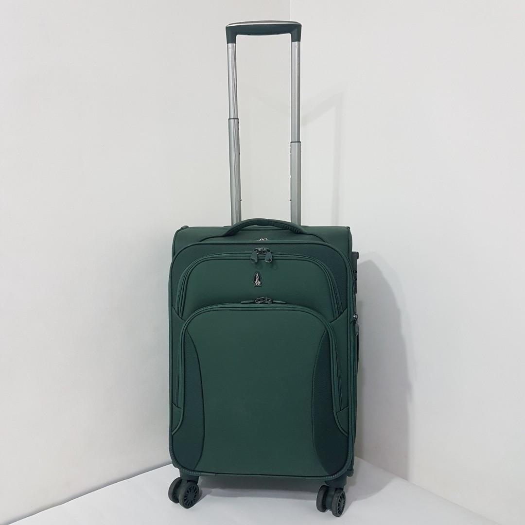 Hush Puppies Luggage Travel Softcase Bag Green 360 Swivel With Lock, Hobbies & Travel, on Carousell