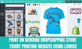 I will design tshirt printing website or print on demand printful store