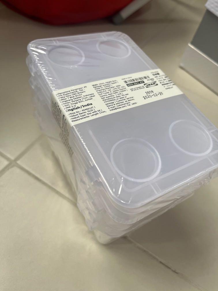Ikea GLIS storage boxes with lid, Furniture & Home Living, Home
