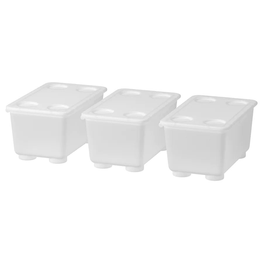 Ikea GLIS storage boxes with lid, Furniture & Home Living, Home