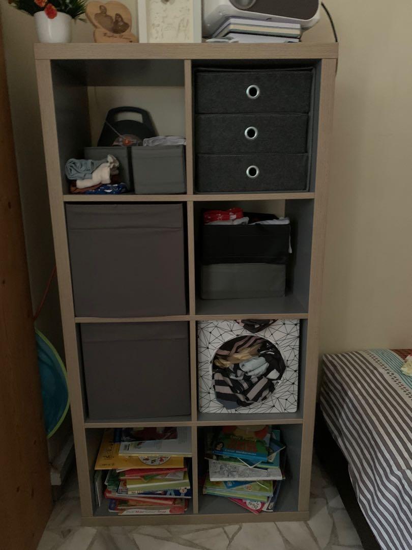Kallax shop grey wood