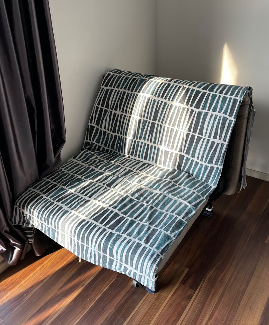 Ikea single sofa bed with original cover, Furniture & Home Living