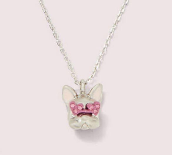 kate spade Francois French bulldog necklace, Luxury, Accessories on  Carousell