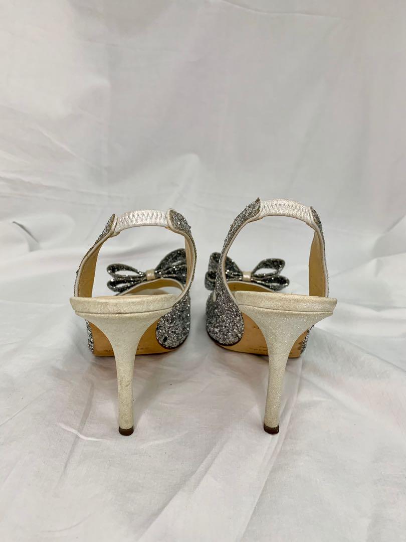 Kate spade glitter bow heels on sale