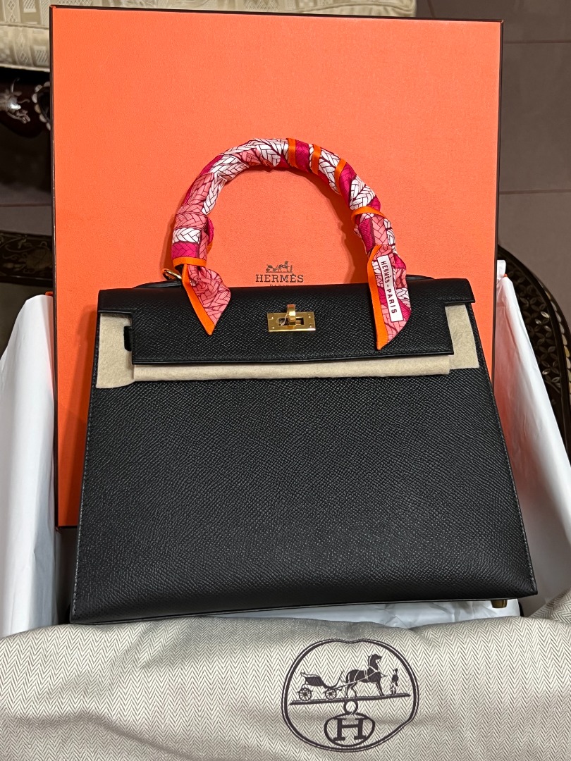 KELLY BAG WITH SCARF