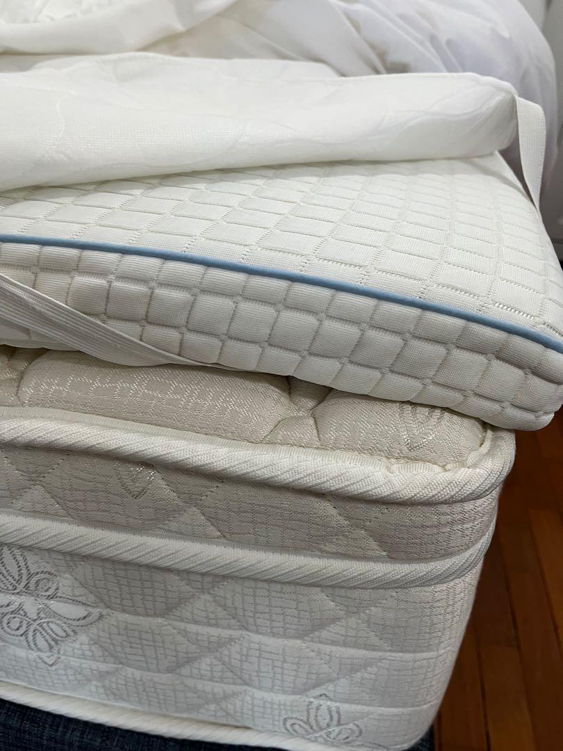 King Koil mattress and base Queen size, Furniture & Home Living