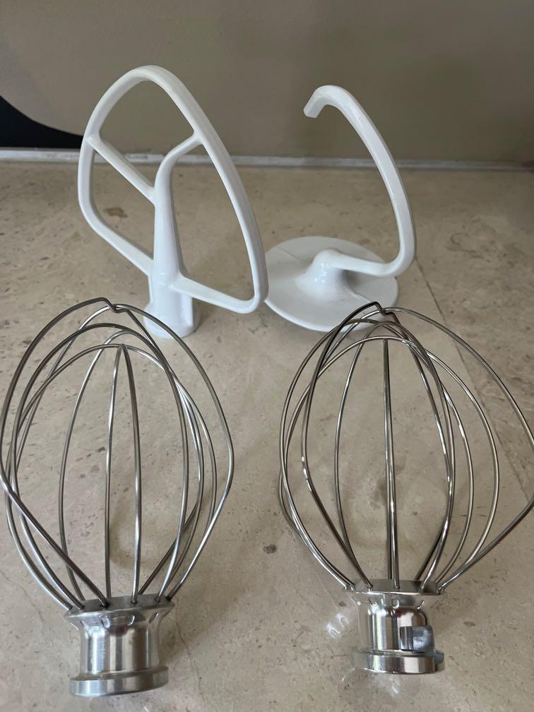 Kitchenaid 4.8L standmixer accessories, 2 whisks, 1 paddle, 1 hook, TV