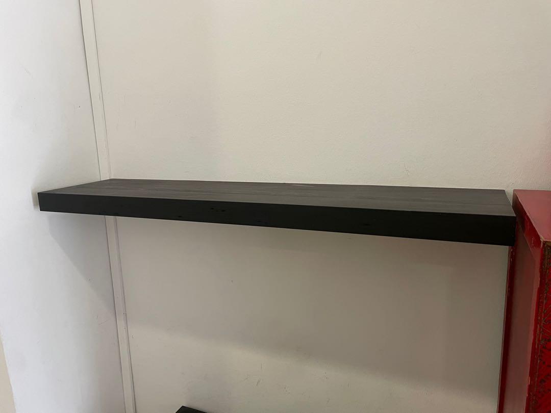 LACK IKEA floating shelf black/brown , Furniture & Home Living