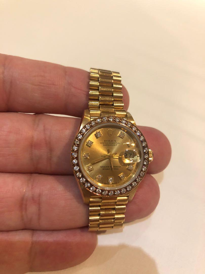 Ladies gold clearance rolex for sale