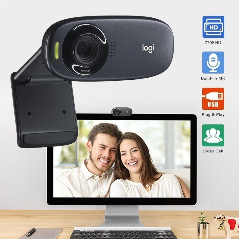Logitech C310 HD Webcam Original With Mic for compatible with zoom ...