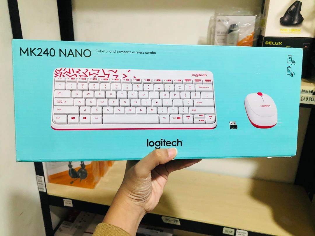 Logitech MK240 Nano Wireless Keyboard Mouse Combo White, Computers ...