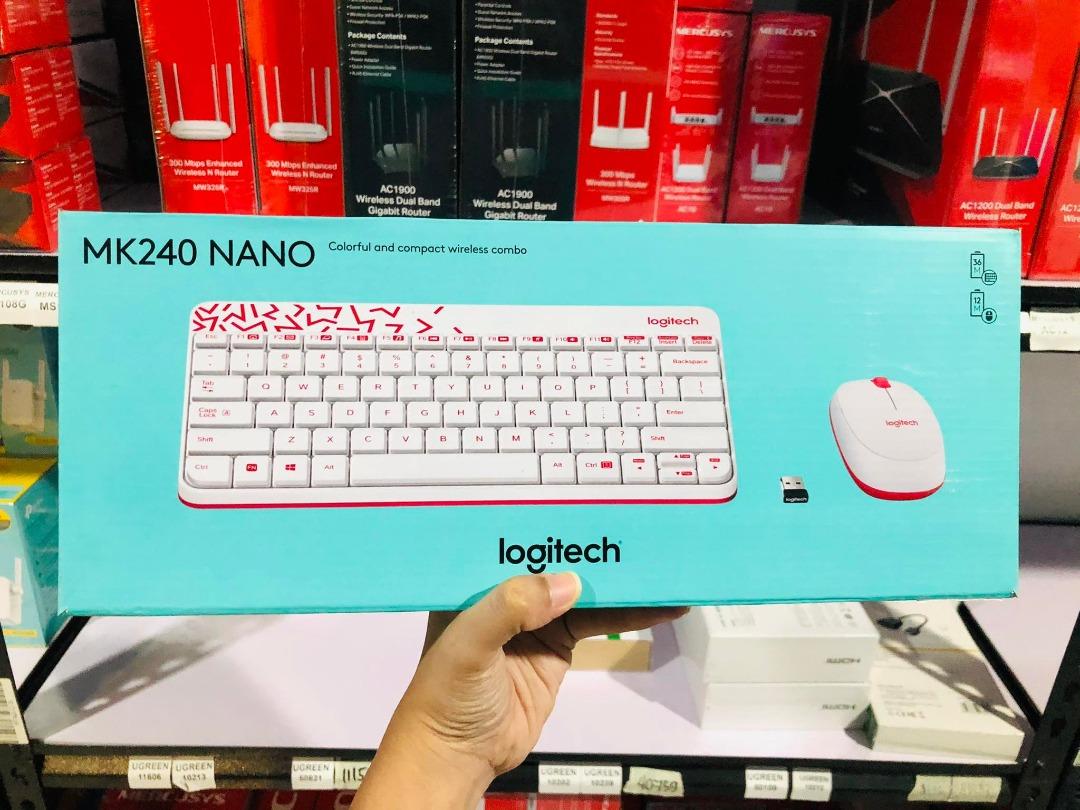 Logitech MK240 Nano Wireless Keyboard Mouse Combo White, Computers ...