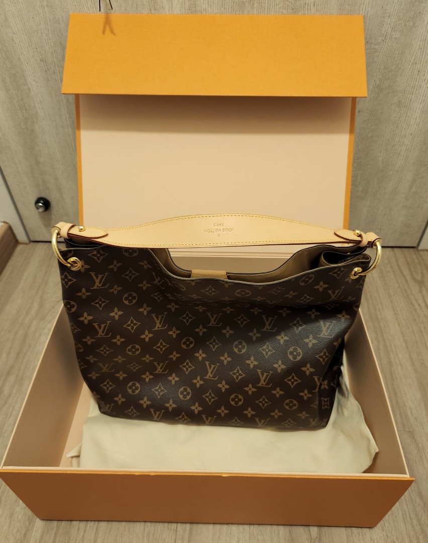 LV Louis Vuitton Graceful MM Beige, Women's Fashion, Bags & Wallets,  Shoulder Bags on Carousell