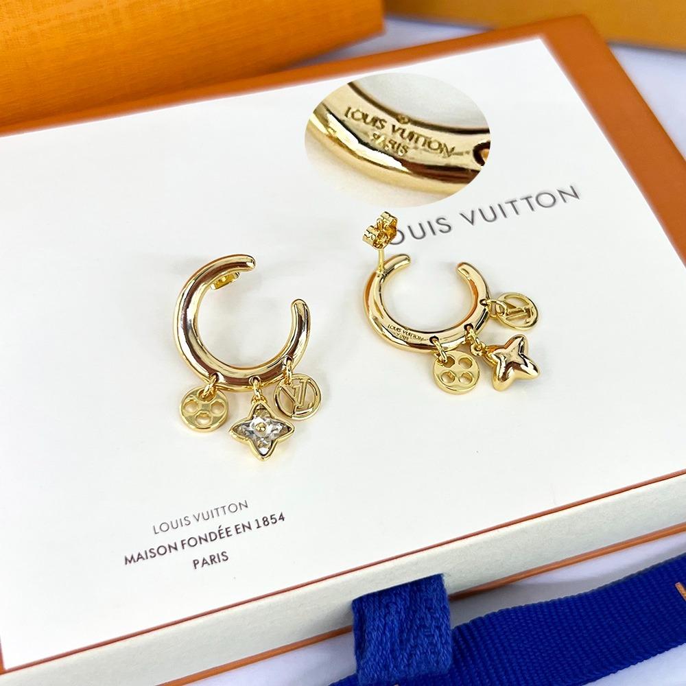 LV Hoop Earrings, Women's Fashion, Jewelry & Organisers, Earrings on  Carousell