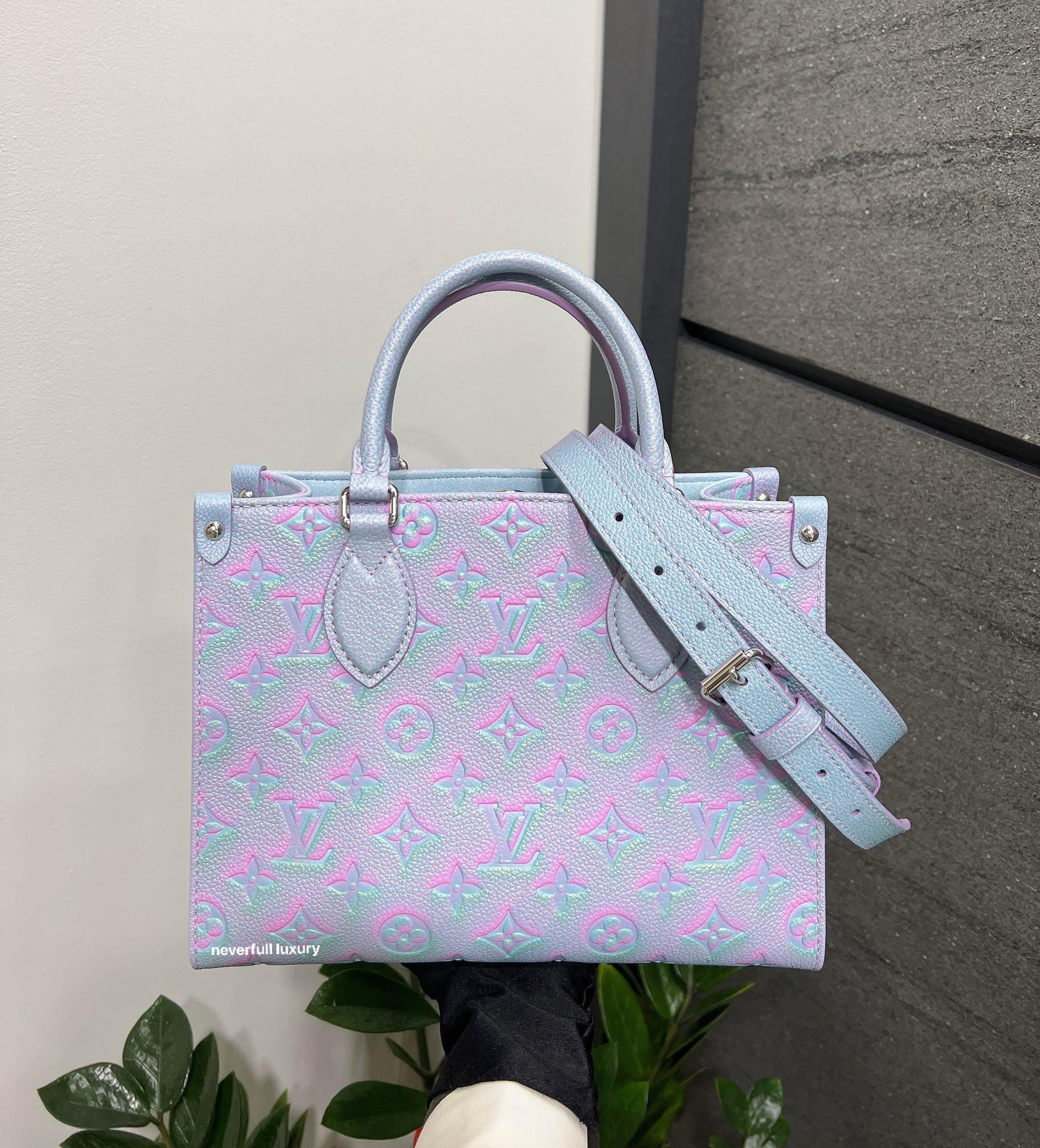 Louis Vuitton Gris Neon Cuit Orfevre Leather W PM Bag — Otra Vez