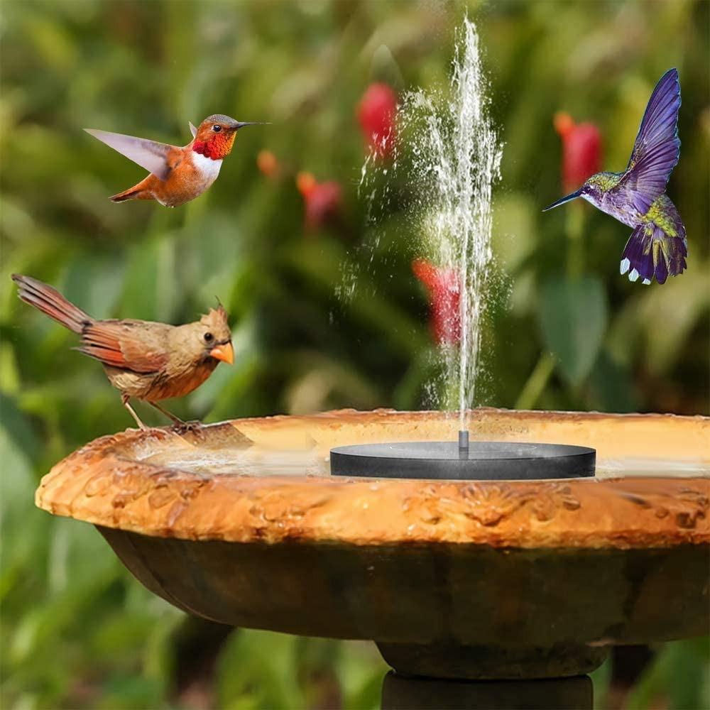LUXJET Solar Bird Bath Fountain Pump, 2.5W Solar Fountain Pump with 800