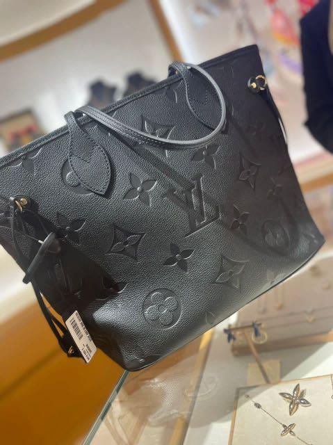 BRAND NEW. LV Neverfull MM in Monogram Empreinte leather, black, Luxury,  Bags & Wallets on Carousell