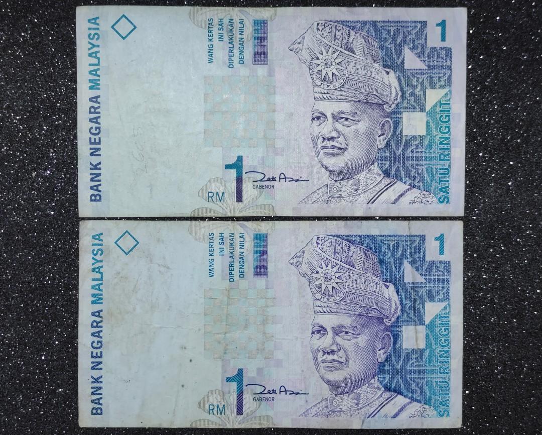 Malaysia RM1 Banknote Nice Fancy Number 2pc, Hobbies & Toys ...