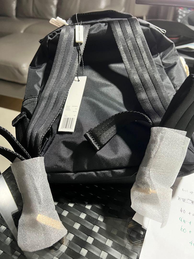 Marc Jacobs Nylon Varsity Gold Tone Zip Mini Backpack ~NWT~ Black