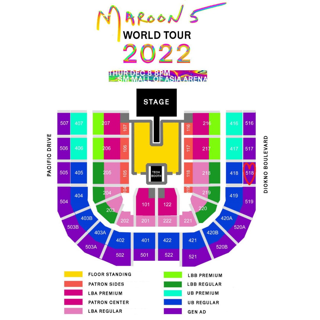 MAROON 5 WORLD TOUR 2022 "Live in Manila, Philippines" at SM Mall Of
