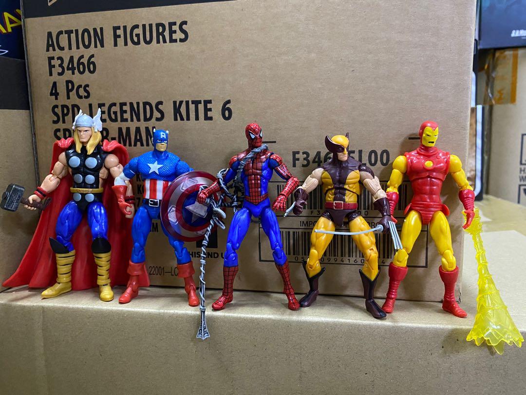 Marvel universe 3.75” iron man Spider-Man Wolverine captain