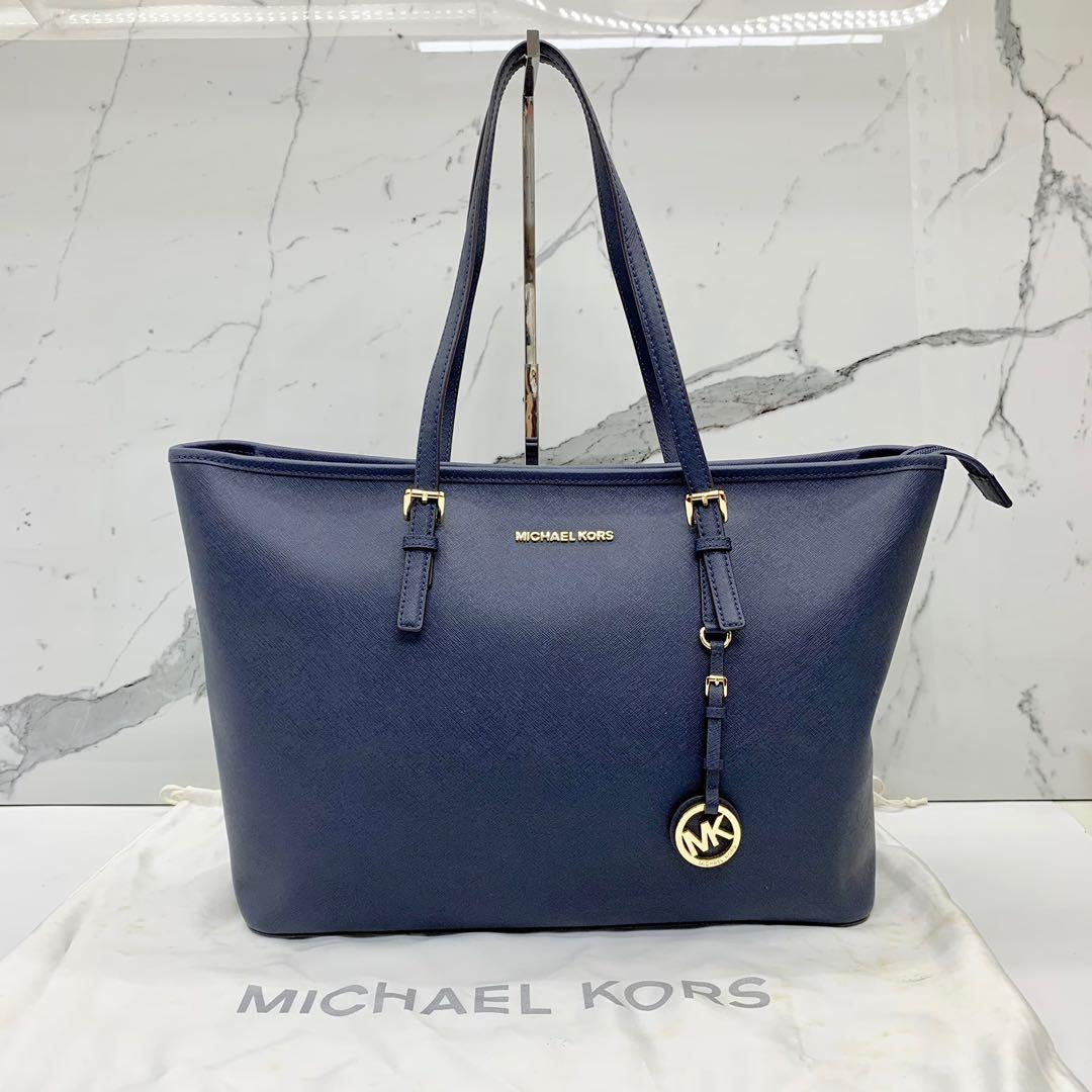 MICHAEL KORS DARK BLUE TOTE BAG 227018896 Women s Fashion Bags Wallets Tote Bags on Carousell