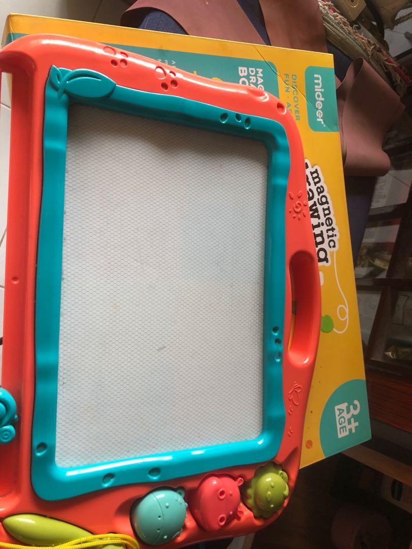 Mideer drawing board (Category: Educational & Learning Toys) located in Manila. Submitted by cfinela (Listing ID 1178306696, Image 2). Description: Complete inclusion Little wear of on the board but functions well. .