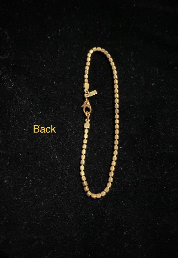Monet Gold Tone Bow Tie Style Chain Link Tennis Bracelet 75 Long  Ruby  Lane