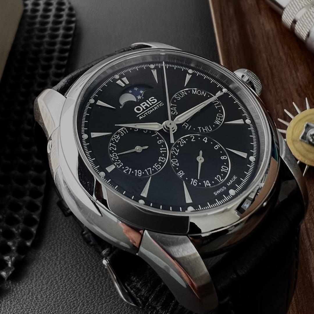 MOON Oris Artelier Complication Moonphase Watch Luxury Watches