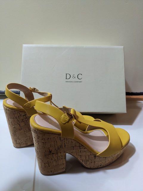Mustard Yellow Wedge D G Women s Fashion Footwear Wedges on