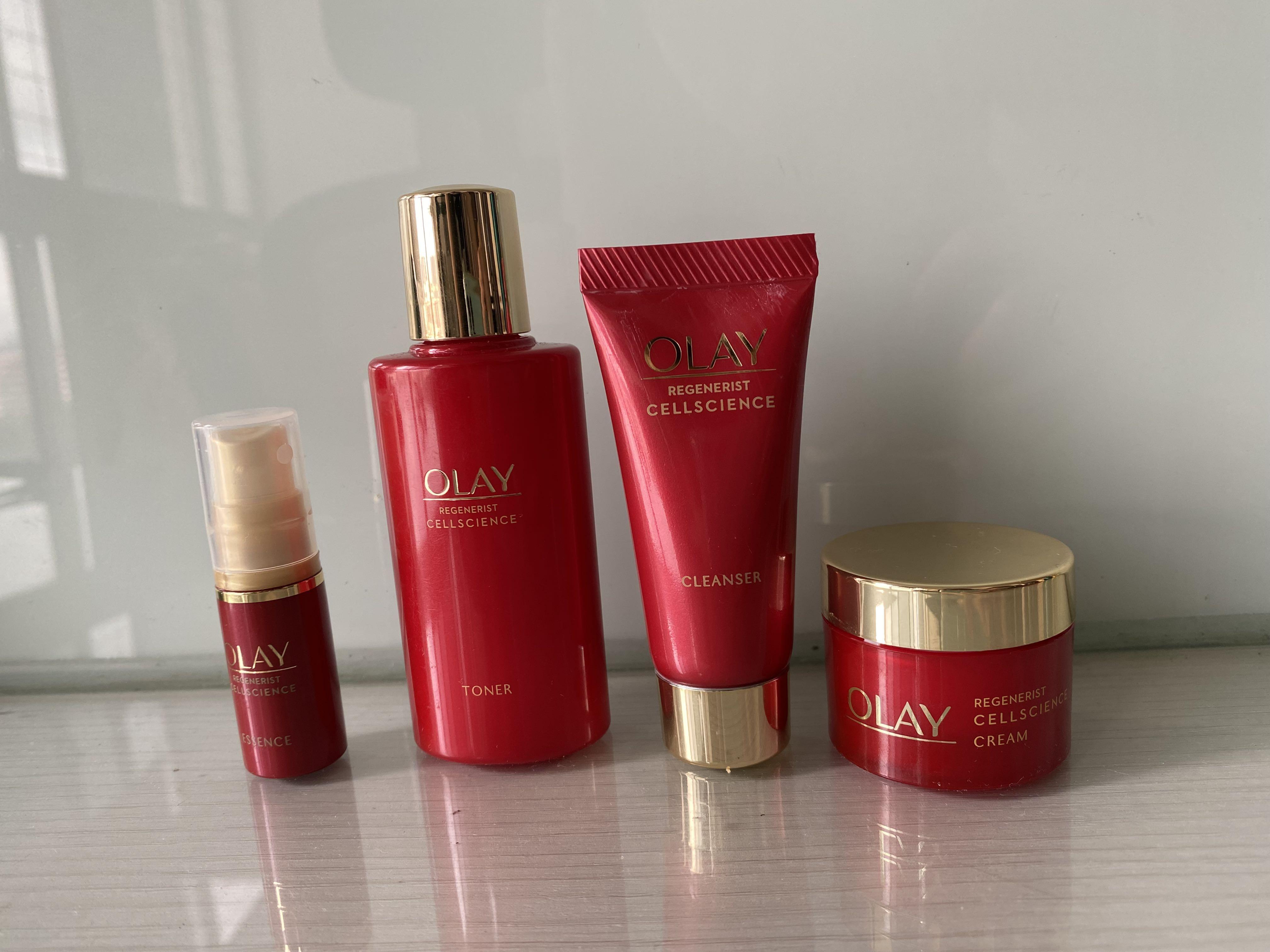 Olay 4 steps skin care routine cleanser moisturiser toner serum set