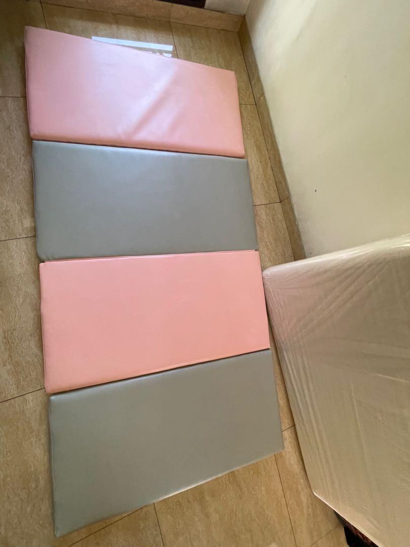 Playmat baby playmatid pink gray 200x100cm tebal 5cm, Bayi & Anak
