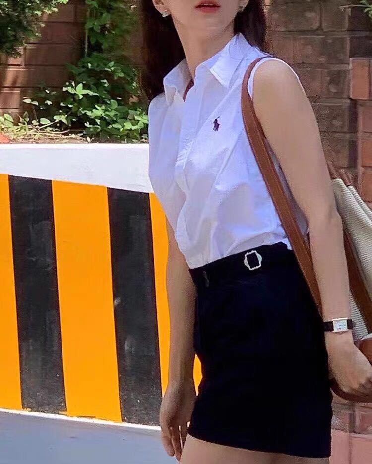 Ralph lauren sleeveless blouses sales