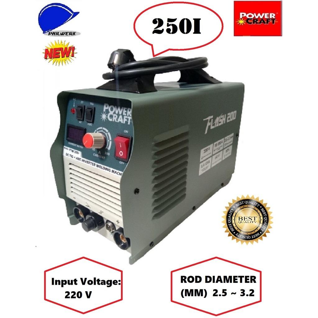 Powercraft DC TIG ARC Inverter Welding Machine PTW 205i, Commercial