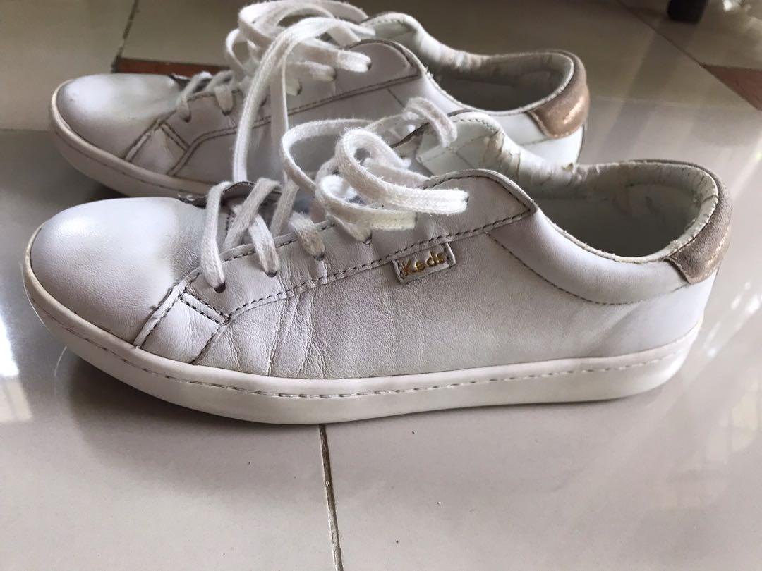 Keds womens ace leather online sneakers